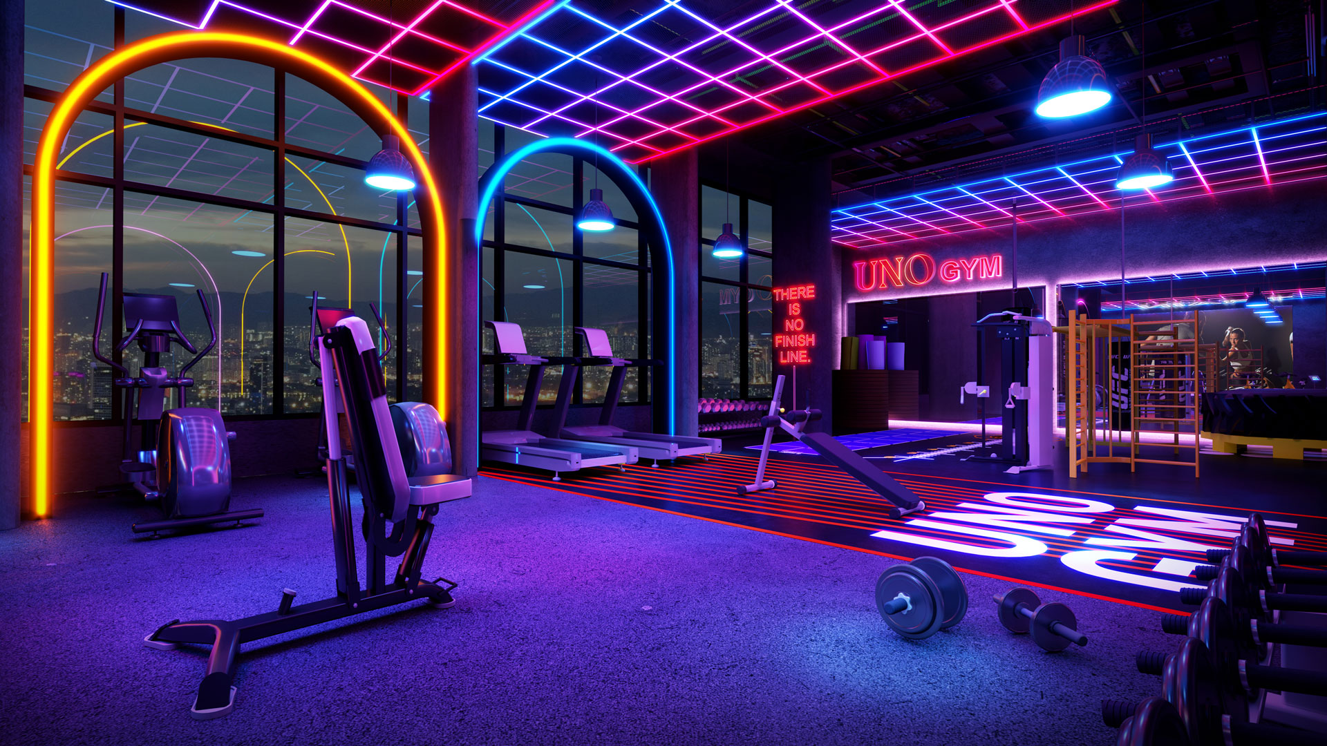 UNO indoor and outdoor gym